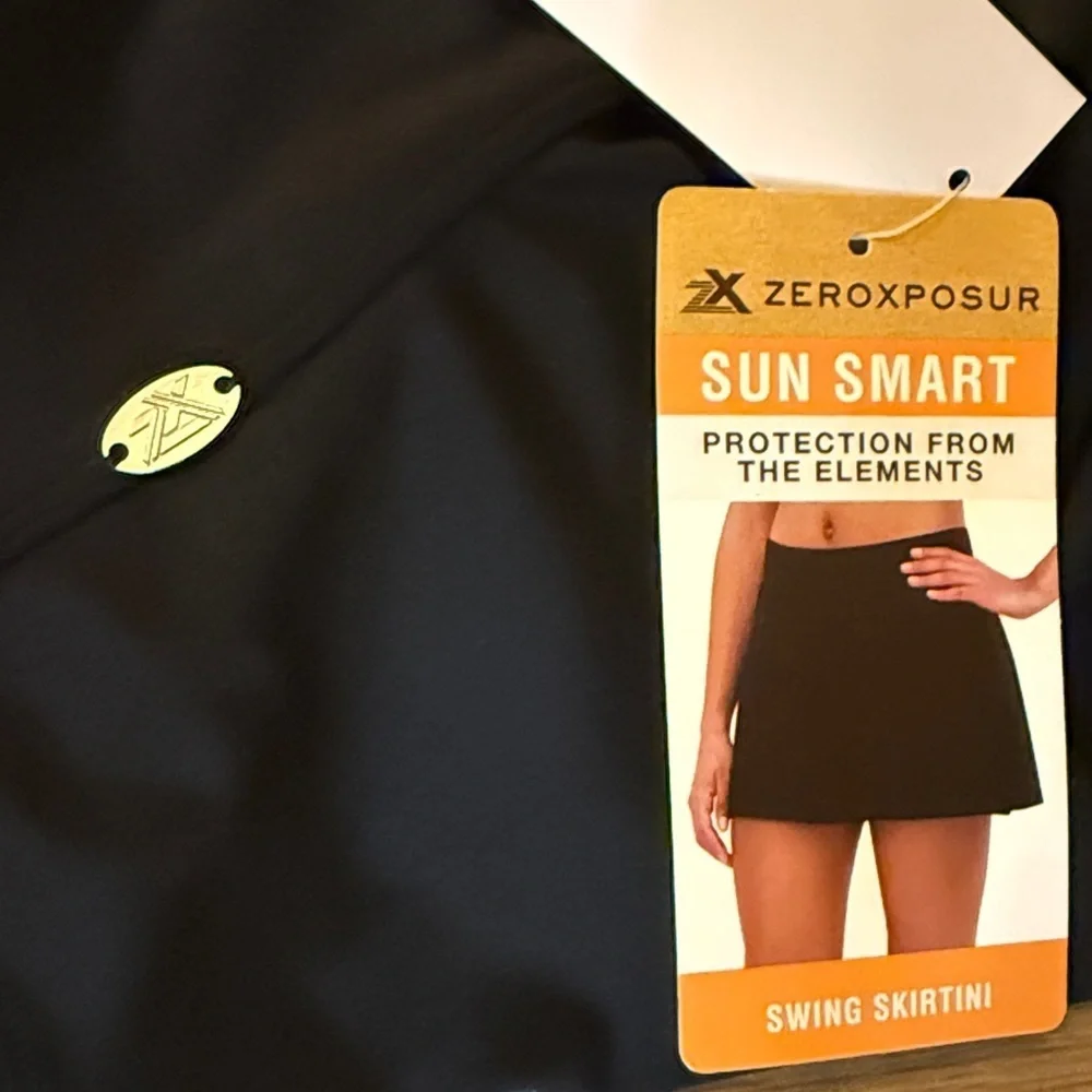 Zeroxposur Swing Skirtini Swimwear Black Women’s 3X UPF 30+ Stretch Quick Dry